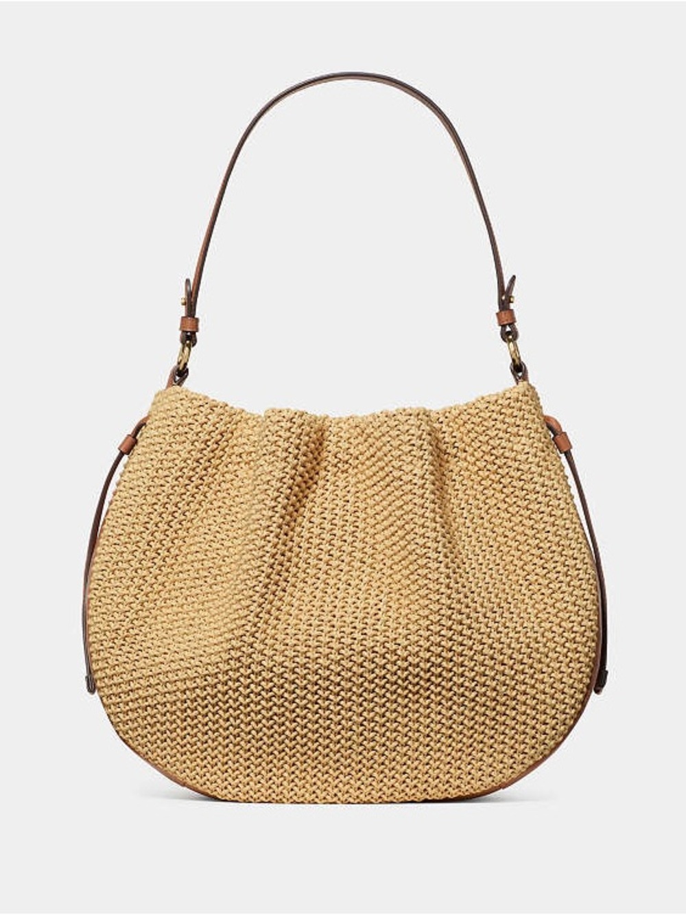 Kate Spade Pinch Straw Shoulder Bag Natural Multi